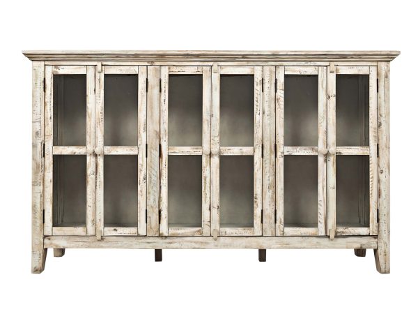 Komoda w Kolorze Kości Słoniowej z Przeszklonymi Drzwiami – Avola