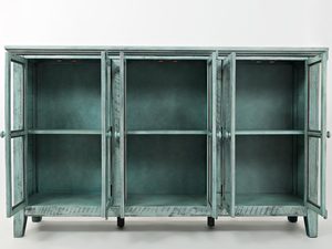 Miniaturka 2 - Kredens z przeszklonymi drzwiami w stylu shabby chic