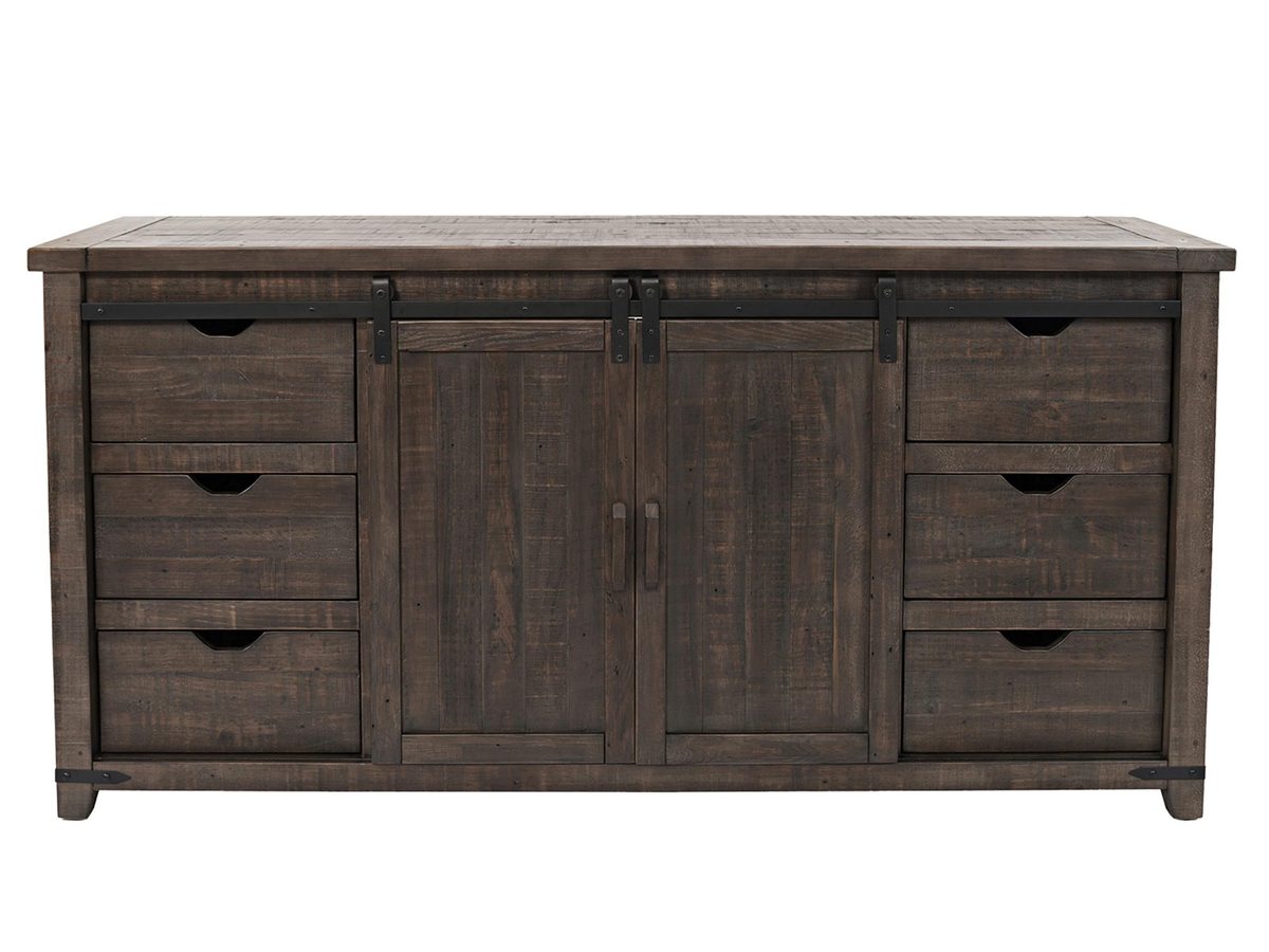 Komoda Rustykalna z Drewnem Sosnowym i Metalowymi Okuciami – Avola