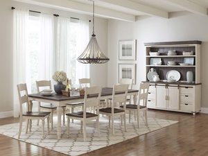 Miniaturka 9 - Jadalnia prowansalska stół krzesła i kredens w aranżacji