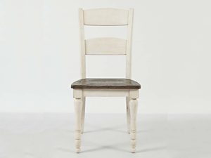 Miniaturka 3 - Krzesło prowansalskie bielone z ciemnym siedziskiem przód