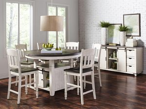 Miniaturka 5 - Okrągły stół jadalniany z drewnianymi nogami w stylu klasycznym