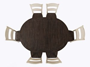 Miniaturka 6 - Stół owalny prowansalski z krzesłami ujęcie z góry