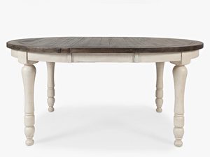 Miniaturka 2 - Stół owalny prowansalski frontalny białe nogi
