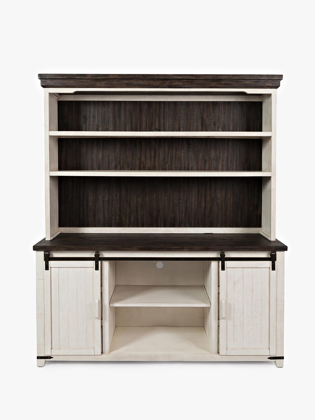 Kredens z półkami i szufladami w stylu loftowym