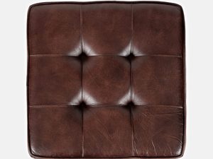 Miniaturka 5 - Kwadratowe siedzisko hokera z głębokim pikowaniem w stylu vintage