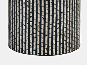 Miniaturka 4 - Okrągły stolik z dekoracyjnym wzorem w stylu industrialnym kolor czarno-biały