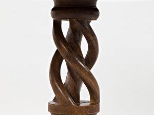 Miniaturka 2 - Cylindryczny stolik boczny z mozaikowym wzorem w odcieniach szarości