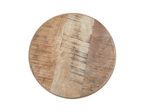 Miniaturka 1 - Okrągły drewniany blat w stylu industrialnym kolor naturalny