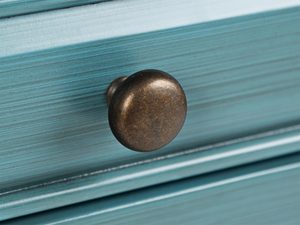 Miniaturka 5 - Okrągła metalowa gałka do drewnianych szafek styl klasyczny kolor brązowy