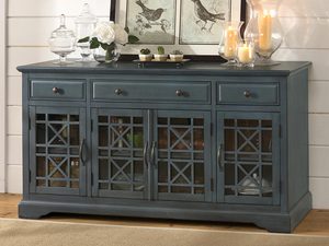 Miniaturka 6 - Komoda w odcieniu ciemnoniebieskim z eleganckimi detalami