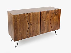 Miniaturka 1 - Komoda z naturalnym drewnem i metalowymi nogami do loftowego wnętrza