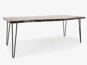 Miniaturka 1 - Nowoczesny stół z metalowymi nogami i orzechowym blatem