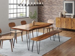 Miniaturka 6 - Stół drewniany z metalowymi nogami w stylu industrialnym