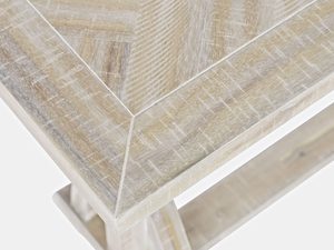 Miniaturka 1 - Stół konsolowy z dekoracyjnym wzorem w jodełkę na blacie