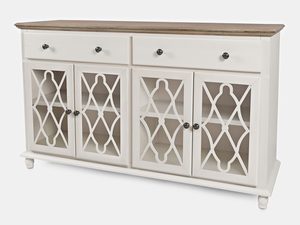 Miniaturka 2 - Nowoczesna komoda z białym frontem i drewnianym blatem