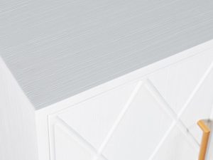 Miniaturka 3 - Komoda glamour biała z złotymi nogami