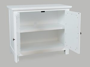 Miniaturka 1 - Komoda z białymi frontami w stylu glamour do salonu