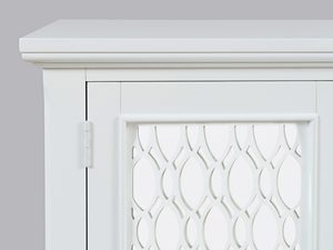 Miniaturka 1 - Klasyczna biała witryna z przeszklonymi drzwiami do eleganckiego salonu