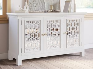 Miniaturka 5 - Designerska komoda z białym frontami w geometryczne wzory