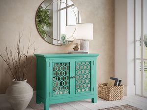 Miniaturka 5 - Zielona komoda z ozdobnymi frontami do stylowych wnętrz