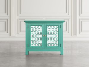 Miniaturka 7 - Komoda z ozdobnymi frontami i zielonym wykończeniem