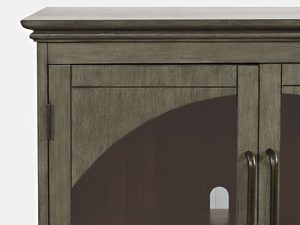 Miniaturka 2 - Komoda szaro-oliwkowa z przeszklonymi drzwiami