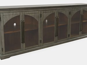 Miniaturka 3 - Nowoczesna witryna z przeszklonymi drzwiami i metalowymi uchwytami