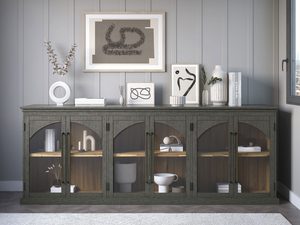 Miniaturka 5 - Drewniana witryna w stylu loft z przeszklonymi drzwiami