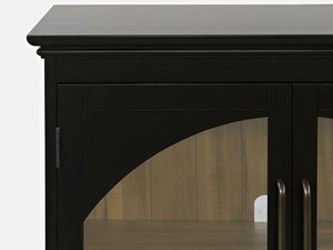 Miniaturka 3 - Drewniana witryna z czarnymi ramami i przeszklonymi frontami