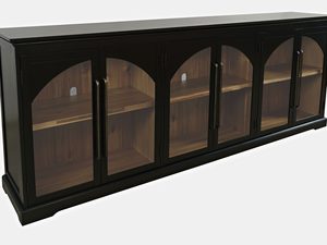 Miniaturka 1 - Detal witryny z przeszklonymi drzwiami i czarną ramą