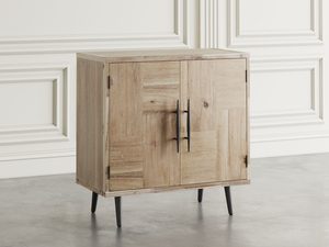 Miniaturka 6 - Drewniana komoda z metalowymi nogami do nowoczesnego salonu