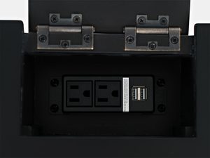 Miniaturka 7 - Detal gniazda USB w nowoczesnym biurku do gabinetu