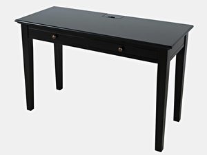 Miniaturka 4 - Czarne biurko z ozdobnym blatem w stylu loftowym