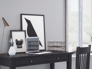 Miniaturka 4 - Stylowe krzesło do jadalni w czarnym kolorze z wysokim oparciem