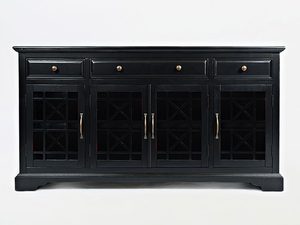 Miniaturka 2 - Drewniana komoda z metalowymi uchwytami w stylu klasycznym kolor czarny