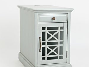 Miniaturka 1 - Stylowa szafka nocna w stylu klasycznym z dekoracyjnym uchwytem