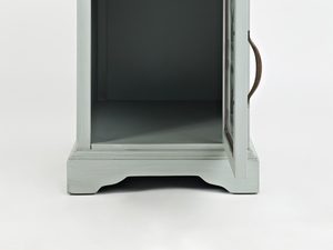 Miniaturka 2 - Szafka nocna w stylu klasycznym z ażurowymi drzwiczkami i metalowym uchwytem