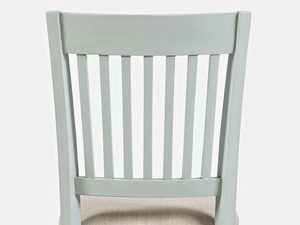 Miniaturka 1 - Miętowe krzesło z tapicerowanym siedziskiem