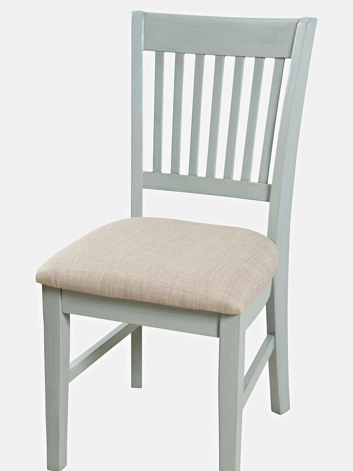 Klasyczne krzesło z drewnianym stelażem i tapicerowanym siedziskiem