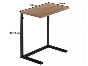 Miniaturka 3 - Stolik Pomocniczy Regulowany Drewniano-Metalowy – Metron