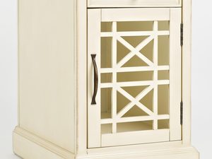 Miniaturka 1 - Ponadczasowa szafka nocna w kolorze ecru