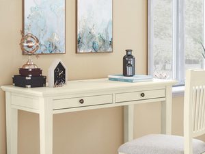 Miniaturka 4 - Biurko w kolorze kremowym z gniazdem USB