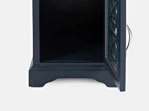 Miniaturka 1 - Szafka nocna z ciemnografitowymi nóżkami i przeszklonymi drzwiami