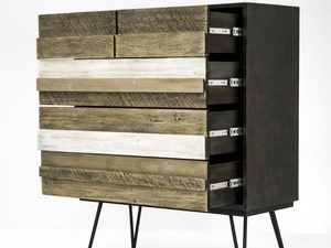 Miniaturka 3 - Czarna komoda na metalowych nóżkach