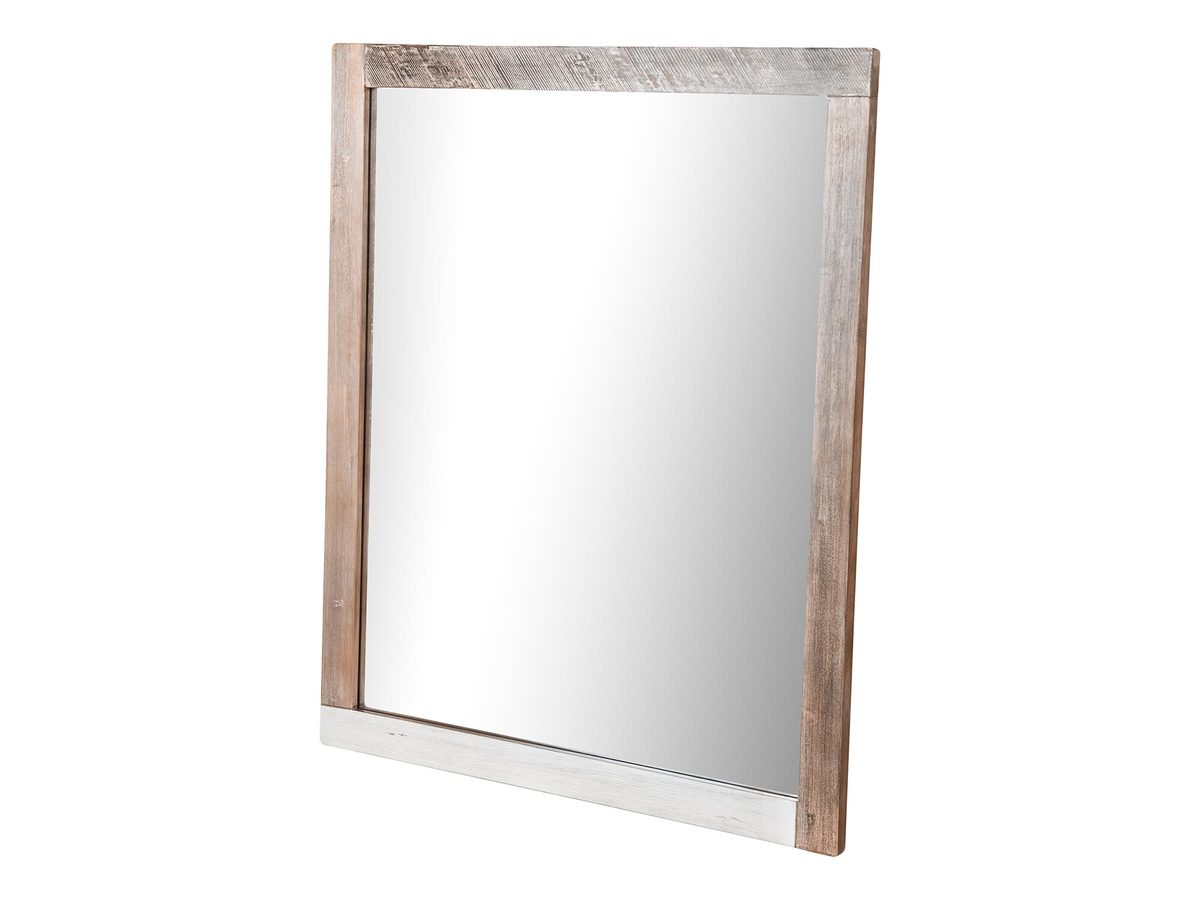 Lustro retro z ramą akacjową – Mondo