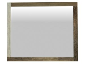 Miniaturka 1 - Lustro w drewnianej ramie w stylu industrialnym kolor naturalny