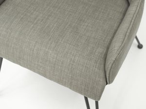 Miniaturka 5 - Detal szarej tapicerki krzesła z pikowaniem w stylu industrialnym