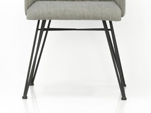 Miniaturka 1 - Detal tapicerowanego oparcia krzesła w stylu industrialnym kolor szary