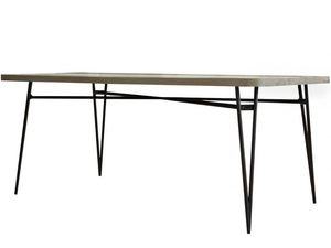 Miniaturka 1 - Drewniany stół z metalowymi nogami w stylu industrialnym kolor naturalny